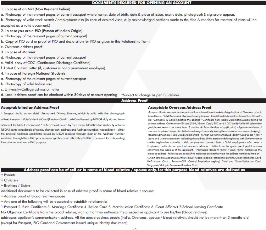 Axis Bank NRE or NRO account checklist